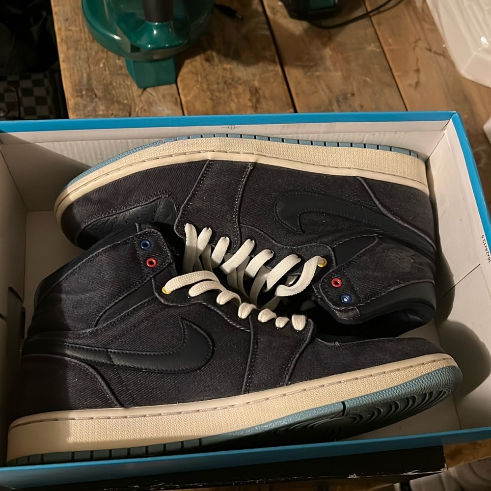 2014 Air Jordan 1 Retro High 'Family Forever' Denim Sneaker